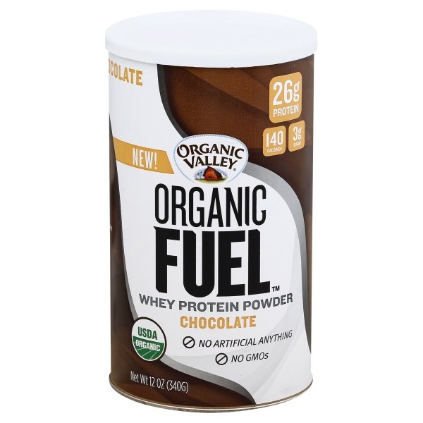 slide 1 of 1, Organic Valley Chocolate Fuel Powder, 12 oz