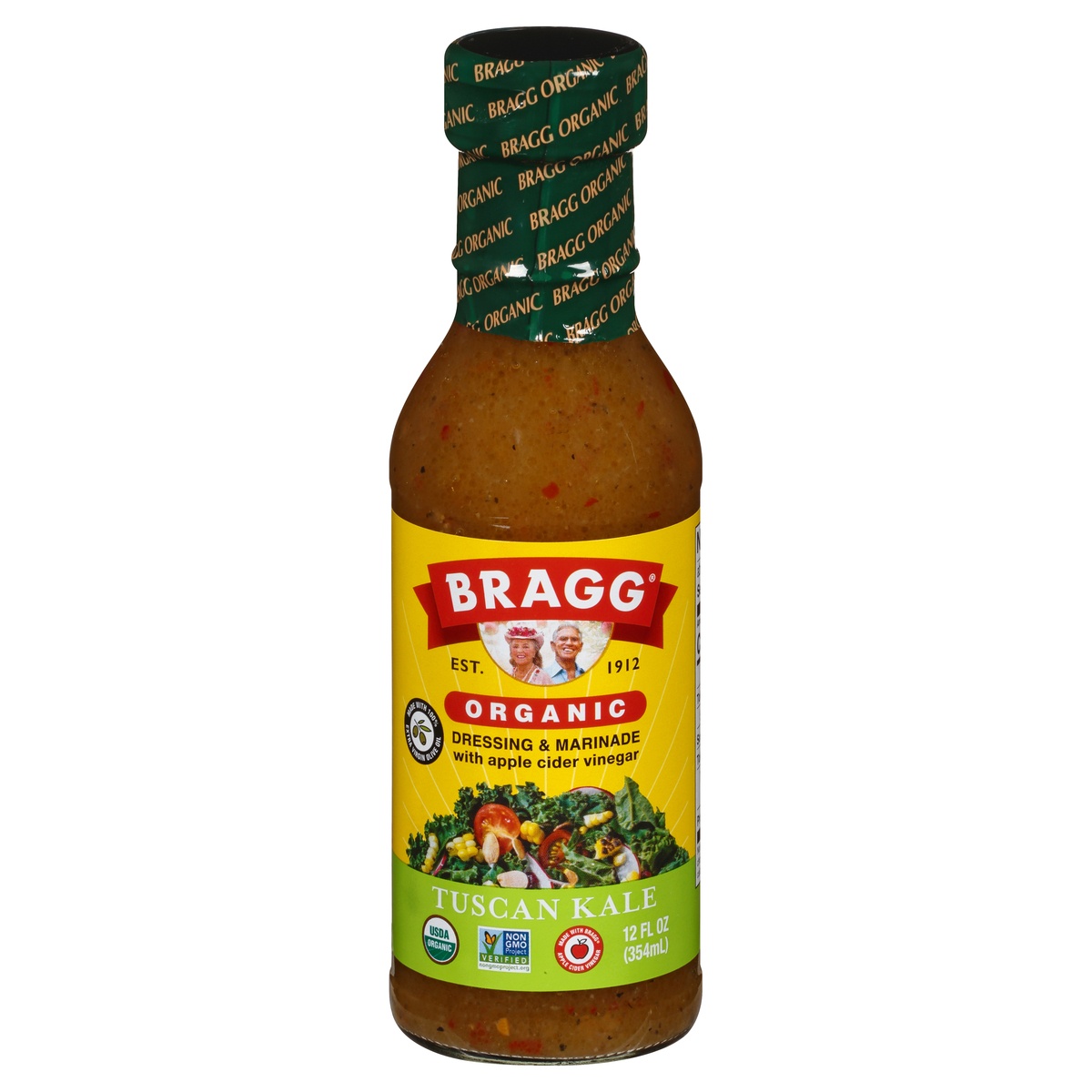 slide 1 of 1, Bragg Organic Vinaigrette Tuscan Kale, 12 oz