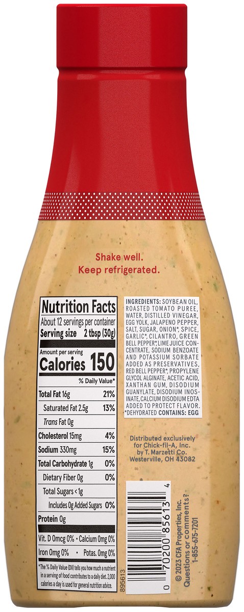 slide 3 of 9, Chick-fil-A Dressing, Creamy Salsa, 12 fl oz
