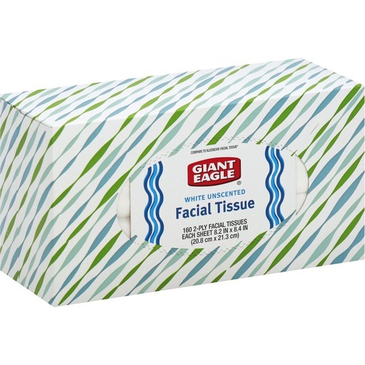 Giant Eagle White Unscented Facial Tissue, 2Ply 160 ct Shipt