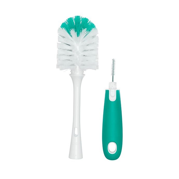 slide 3 of 7, OXO Tot Bottle Brush with Stand - Teal, 1 ct