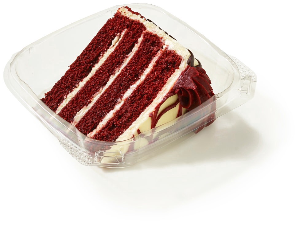 slide 2 of 2, Private Selection 4 Layer Cream Cheese Iced Red Velvet Cake Slice, 1 ct
