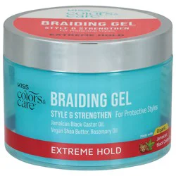 KISS COLORS & CARE KCC Braid Loc Gel Extreme Hold 6 oz