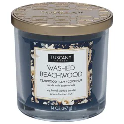 Tuscany Candle Soy Blend Scented Washed Beachwood Candle - 1 Each