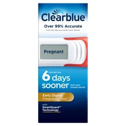 Clearblue Early Digital Pregnancy Test, Early Detection at Home Pregnancy Test, 2 Ct