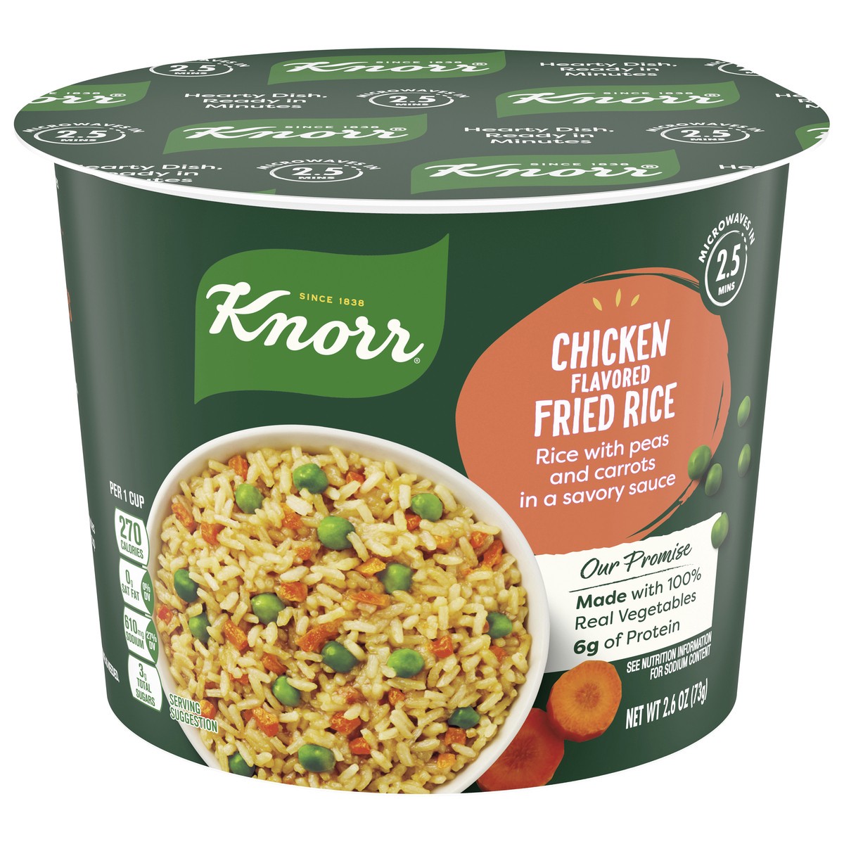 slide 1 of 7, Knorr Chicken Flavored Fried Rice Rice Cup, 2.6 oz