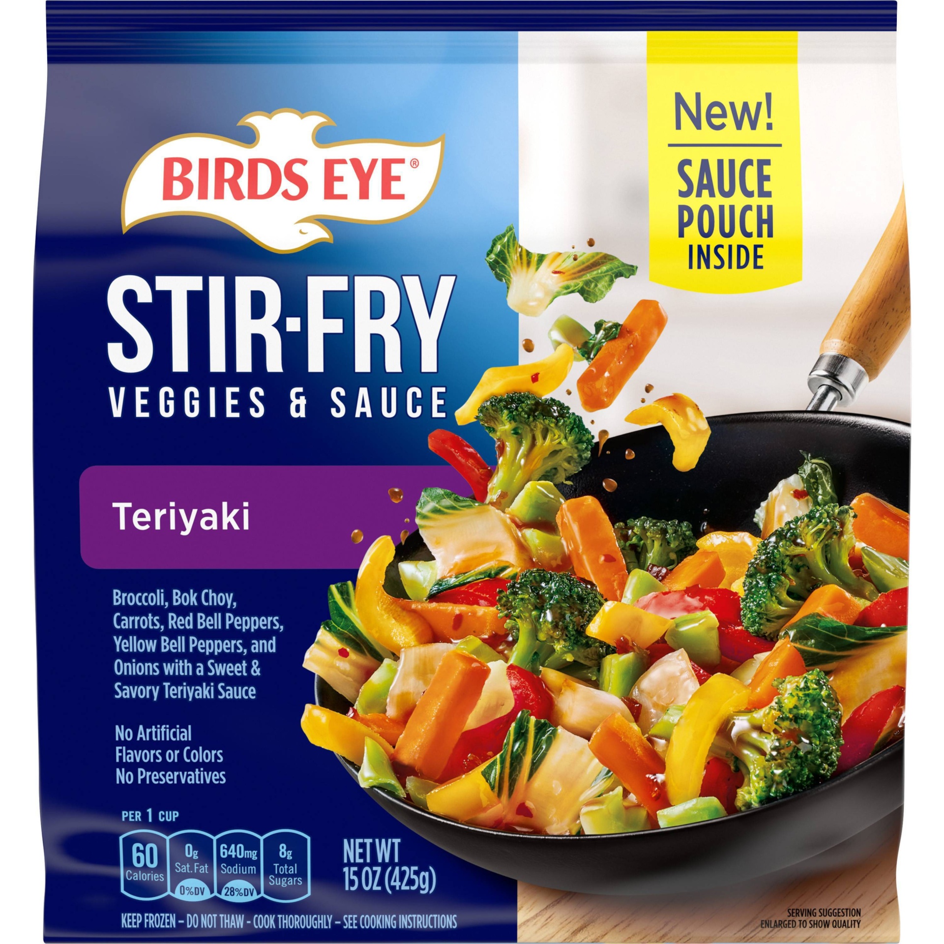 slide 1 of 5, Birds Eye Stir Fry Veggies And Sauce Teriyaki Frozen Vegetables, 15 oz