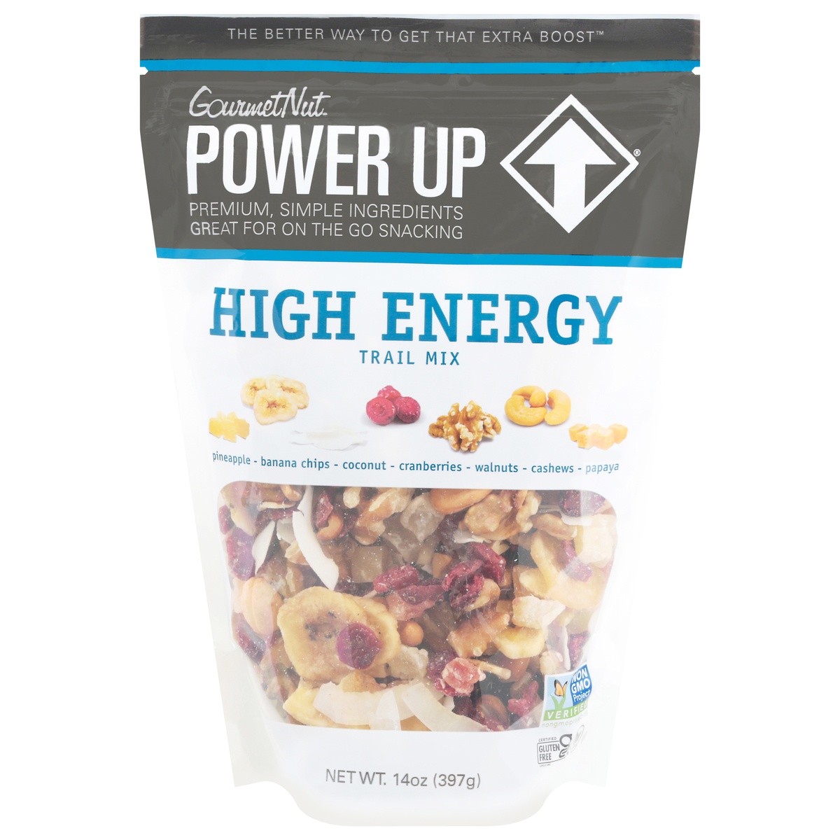 slide 1 of 1, Gourmet Nut Power Up High Energy Trail Mix 14 oz, 14 oz
