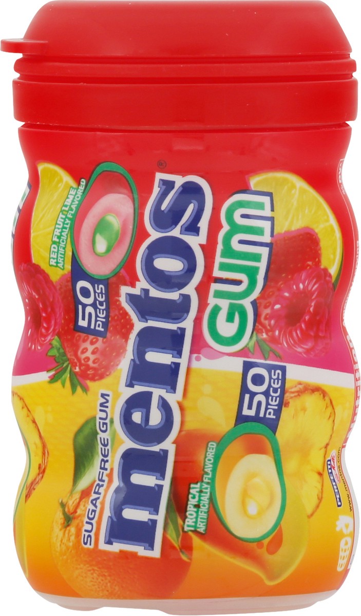 slide 5 of 9, Mentos Sugar Free Red Fruit Lime Tropical Gum 50 Pieces, 50 ct