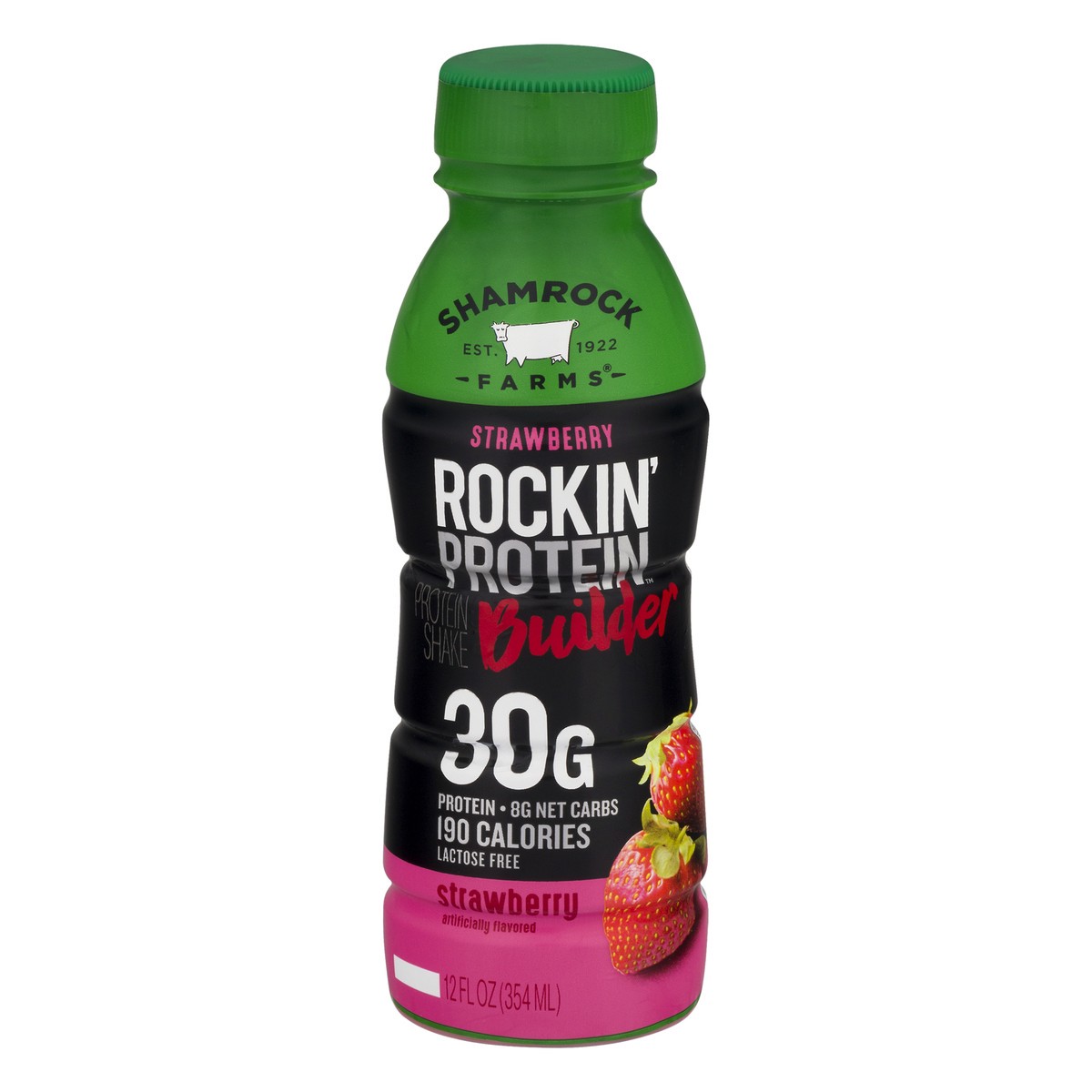 slide 12 of 13, Shamrock Farms Rockin' Protein Builder Strawberry 12oz, 12 fl oz