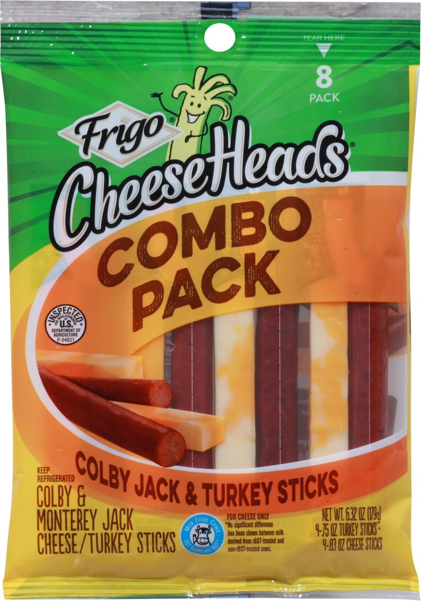 slide 6 of 9, Frigo Colby Jack & Turkey Cheese Sticks, 8 ct