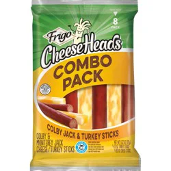 Frigo CheeseHeads Colby Jack & Turkey Sticks Combo Pack 8 ea