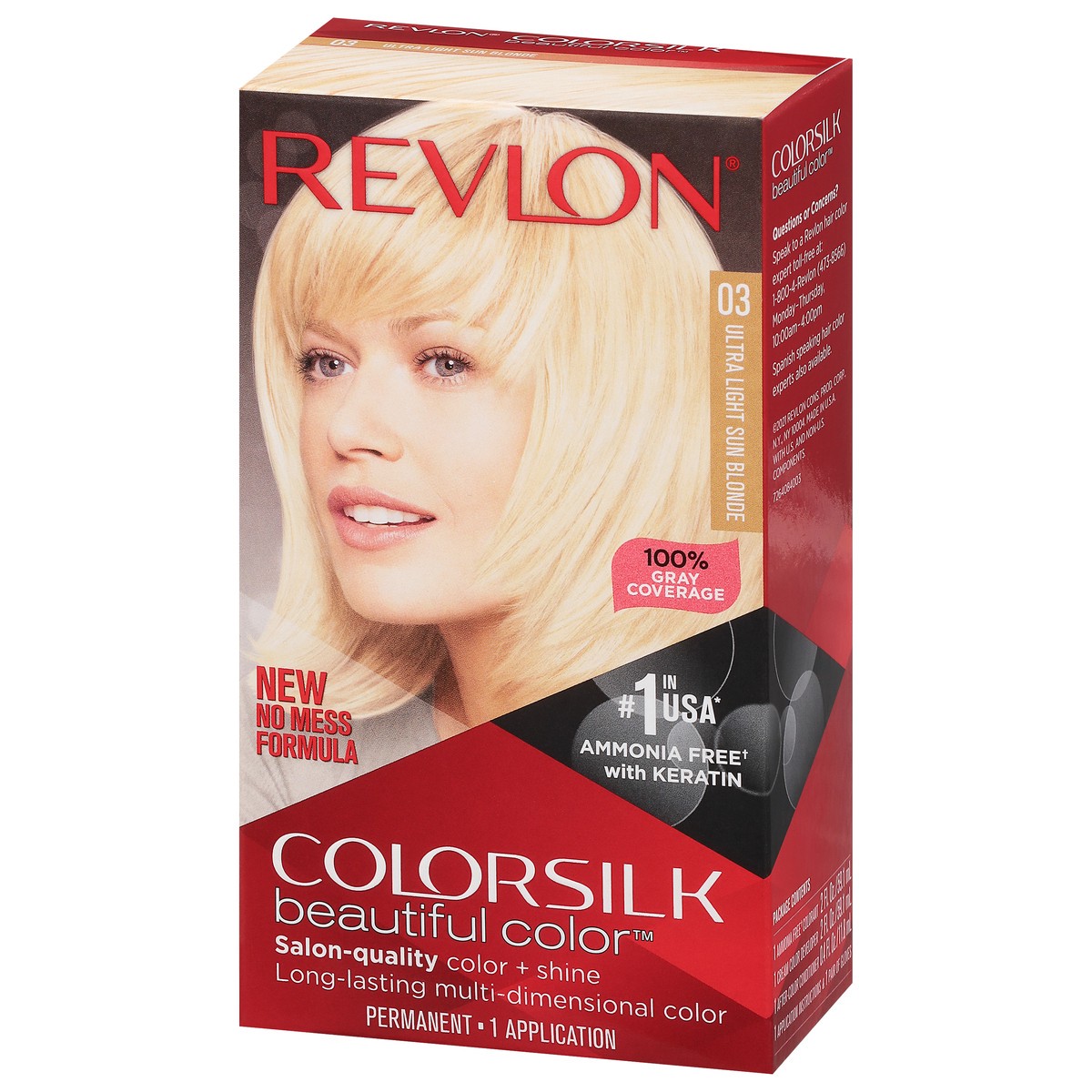 slide 8 of 9, Revlon ColorSilk Beautiful Color Ultra Light Sun Blonde 03 Permanent Hair Color 1 ea, 1 ct