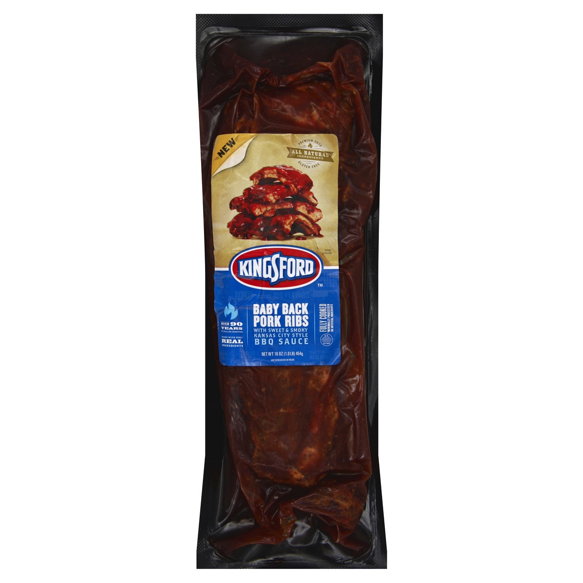 slide 4 of 6, Kingsford Pork Ribs 16 oz, 16 oz