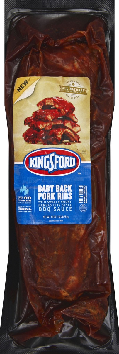 slide 1 of 6, Kingsford Pork Ribs 16 oz, 16 oz