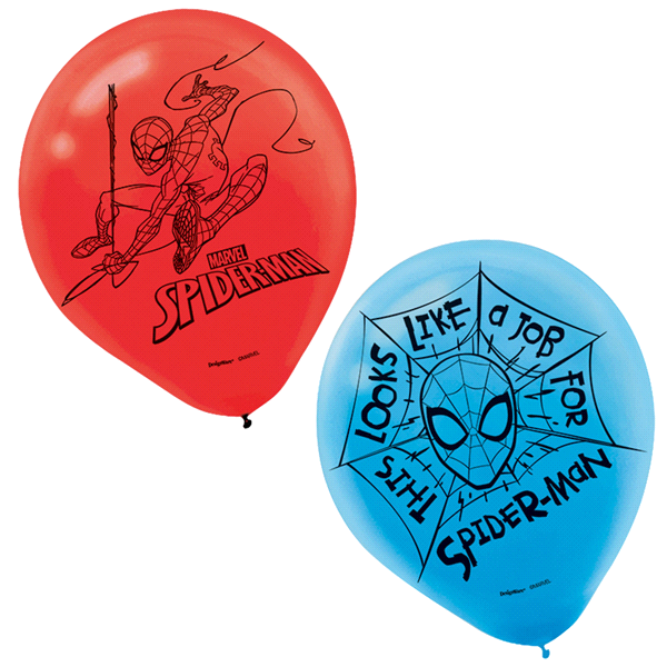 slide 1 of 1, Spider-Man Helium Balloons, 6 ct