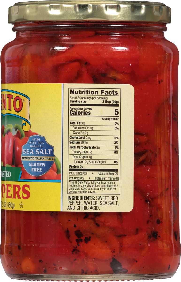 slide 7 of 12, Cento Gluten Free Roasted Peppers 24 oz, 24 oz