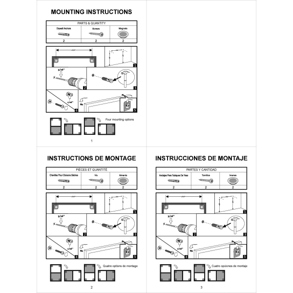 slide 4 of 5, FORAY Magnetic Combo Board with Black Wood Frame, 24 in x 36 in