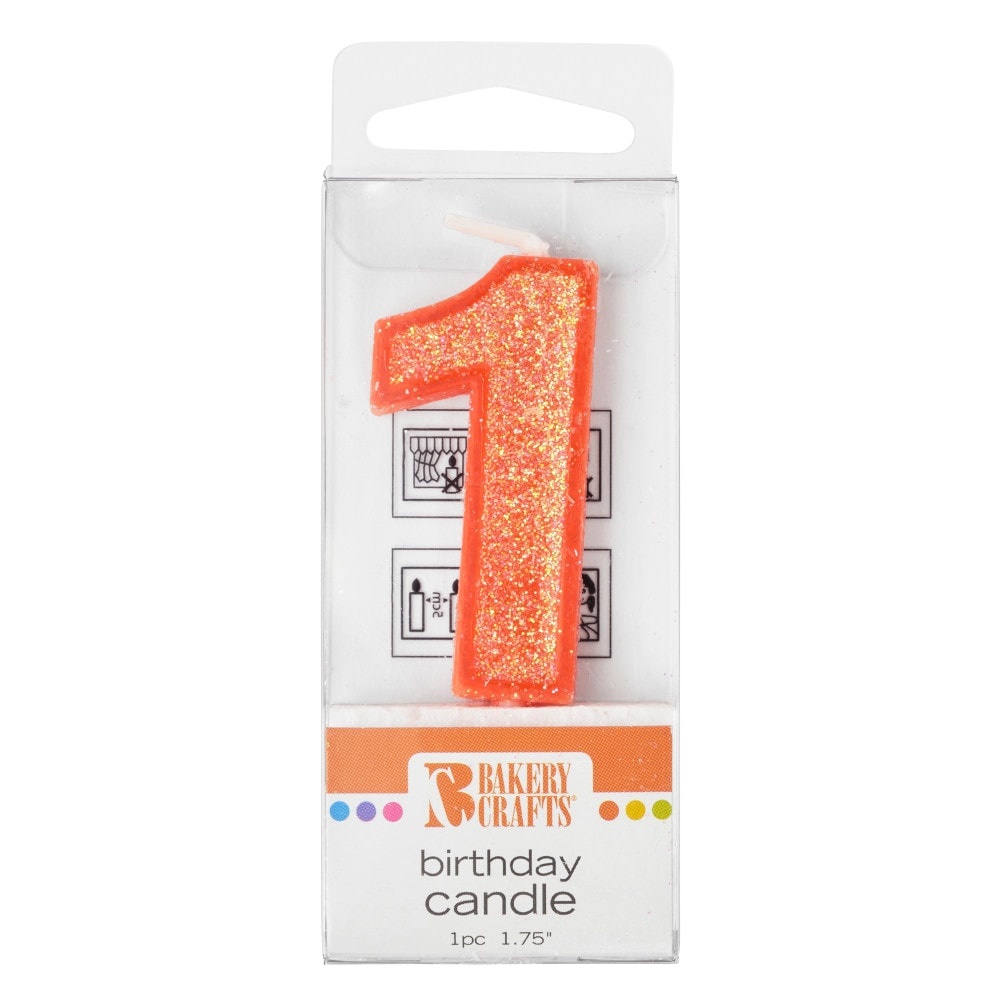 slide 1 of 1, Bakery Crafts Candle1Orange, 1 ct