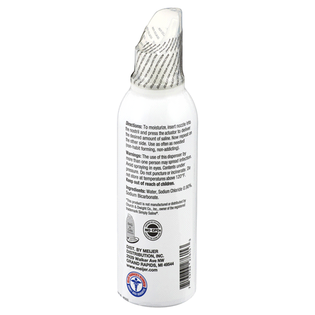 slide 4 of 5, Meijer Sterile Saline Nasal Mist, 4.25 oz