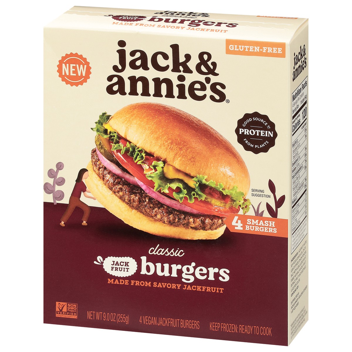 slide 15 of 15, Jack & Annie's Classic Jackfruit Burgers 4 ea, 4 ct