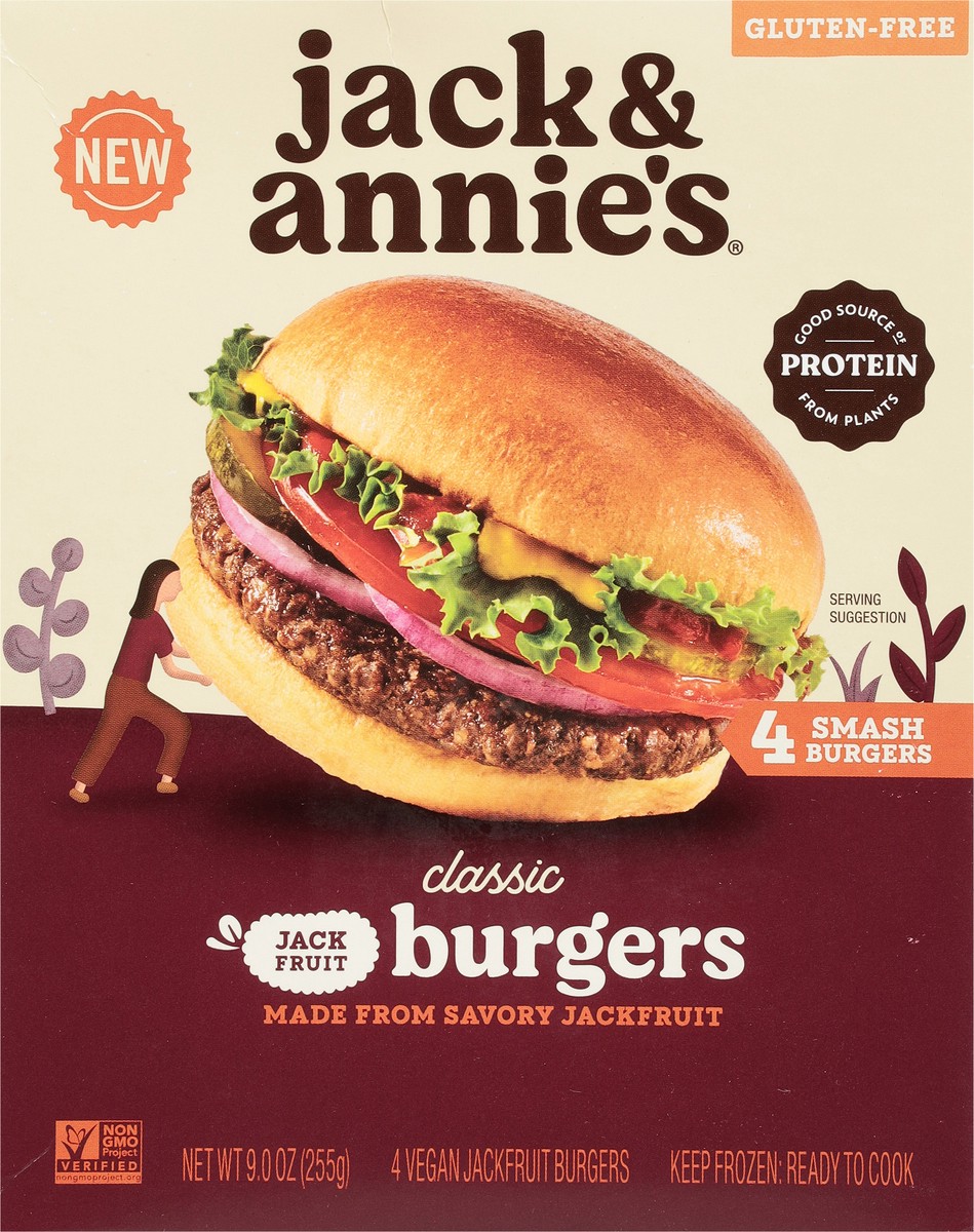 slide 6 of 15, Jack & Annie's Classic Jackfruit Burgers 4 ea, 4 ct