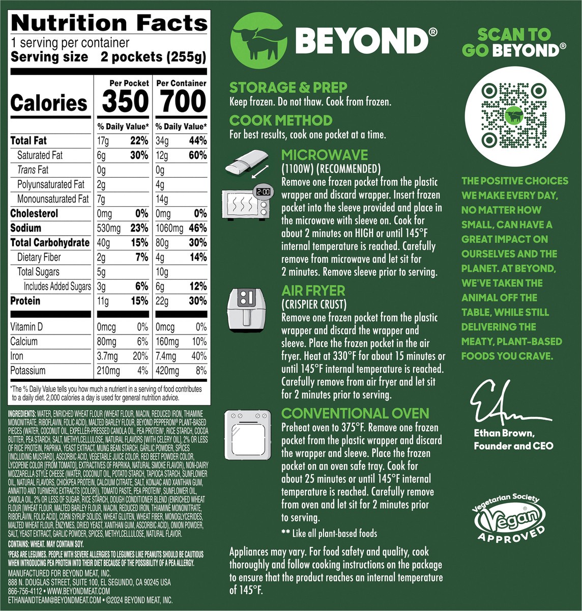 slide 4 of 8, Beyond Meat Vegan Pepperoni Pizza, 9 oz