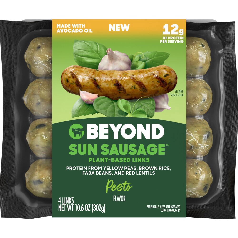 slide 1 of 2, Beyond Meat Plant Based Pesto Sausage, 10.6 oz