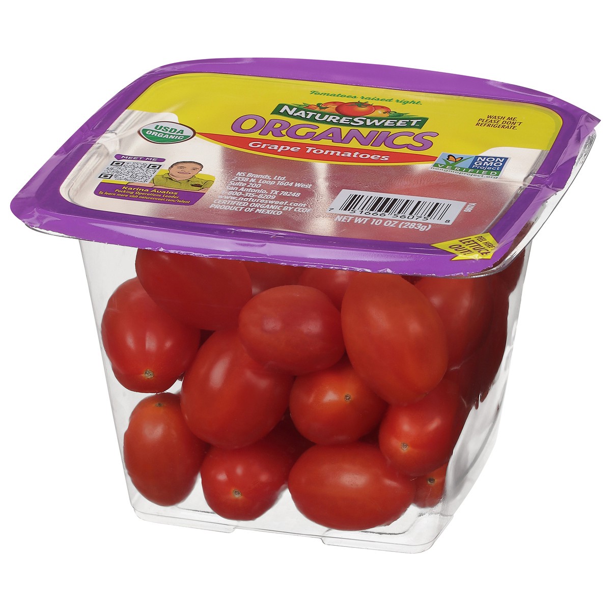 slide 2 of 9, NatureSweet Organics Grape Tomatoes 10 oz, 10 oz