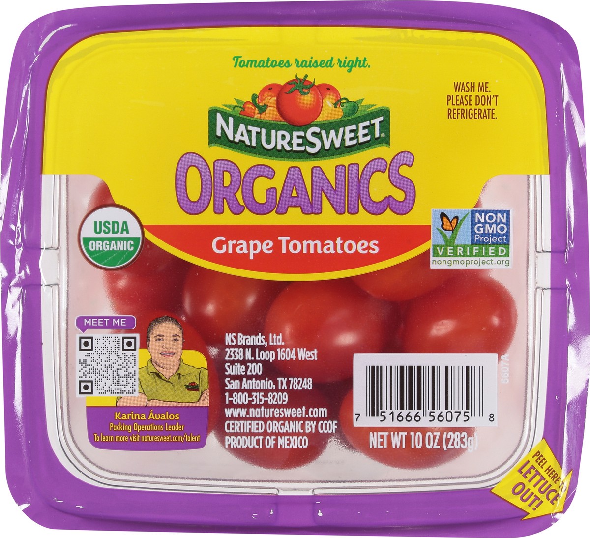slide 8 of 9, NatureSweet Organics Grape Tomatoes 10 oz, 10 oz