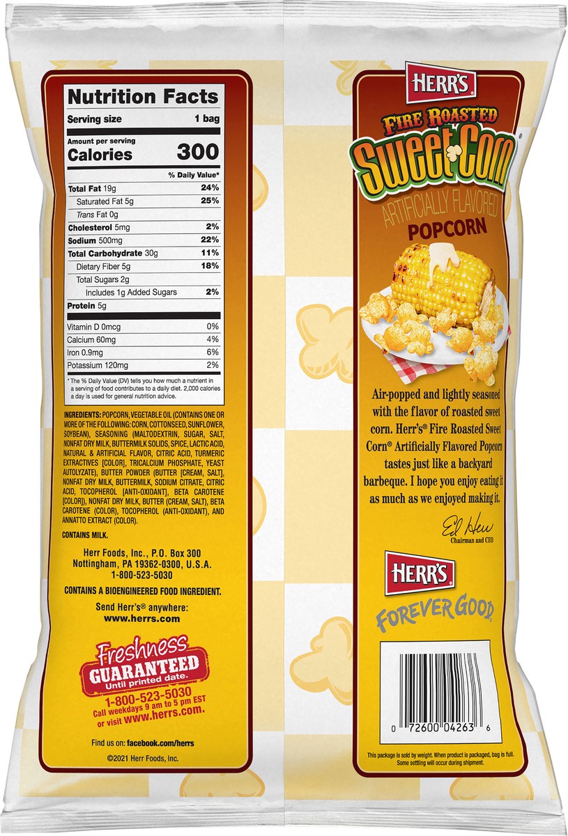 slide 5 of 12, Herr's Fire Roasted Sweet Corn Popcorn 2 oz, 2 oz