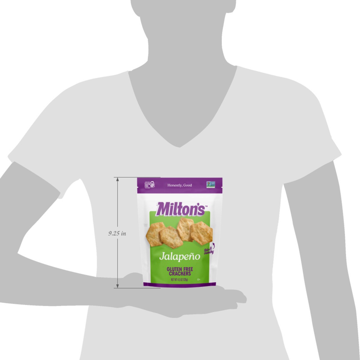 slide 7 of 9, Milton's Gluten Free Crackers - Jalapeño, 4.5oz, 4.5 oz