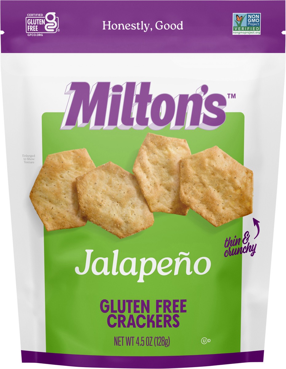 slide 5 of 9, Milton's Gluten Free Crackers - Jalapeño, 4.5oz, 4.5 oz