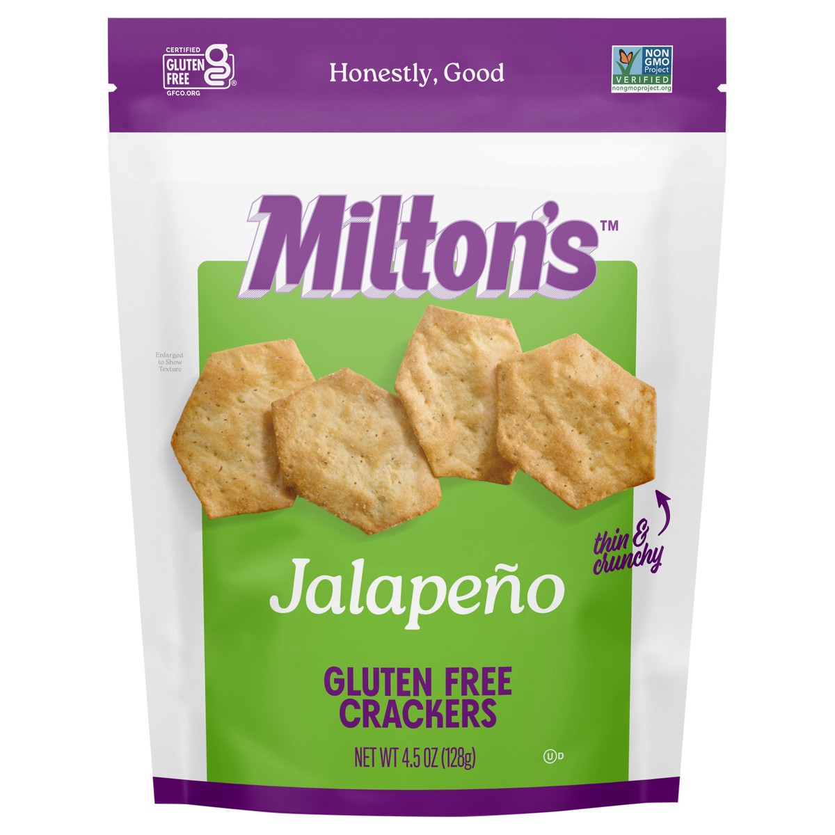 slide 9 of 9, Milton's Gluten Free Crackers - Jalapeño, 4.5oz, 4.5 oz