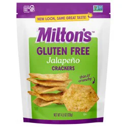 Milton's Gluten Free Crackers - Jalapeño, 4.5 oz