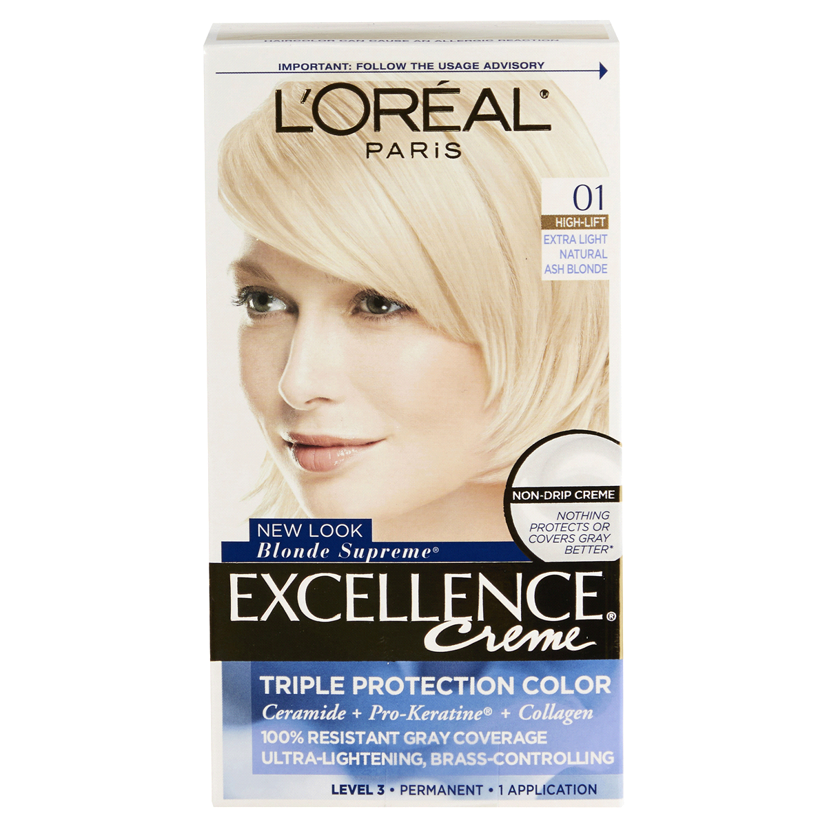 slide 1 of 7, L'Oréal Excellence Extra Light Ash Blonde 1, 1 ct