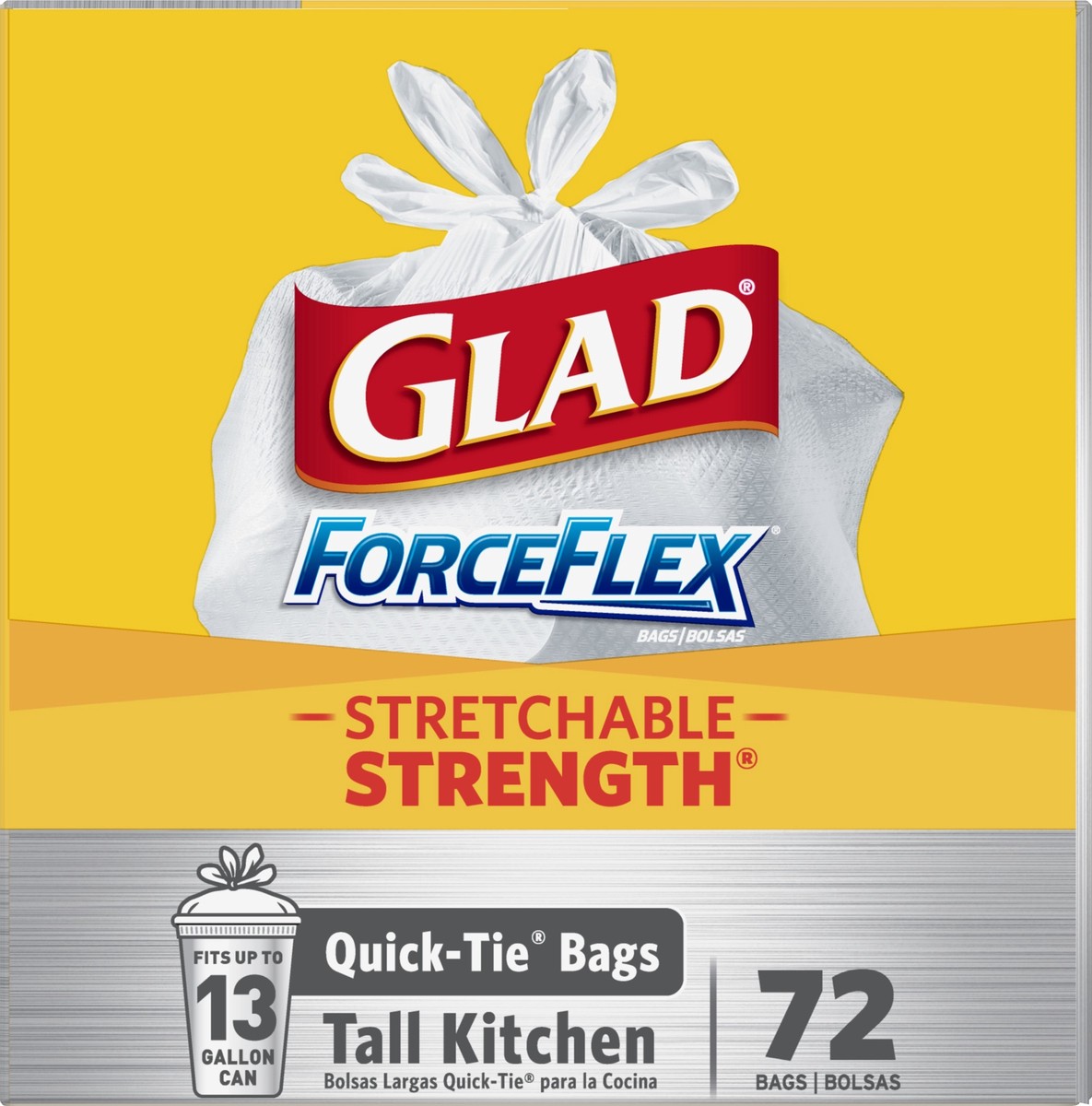 slide 6 of 6, Glad Kitchen Trash Bags, 72 ct