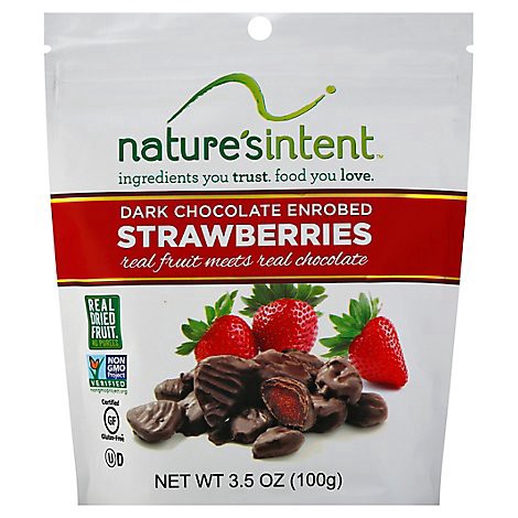 slide 1 of 1, Strawberries Dried Dark Chocolate Enrobed - 3.5 Oz, 3.5 oz
