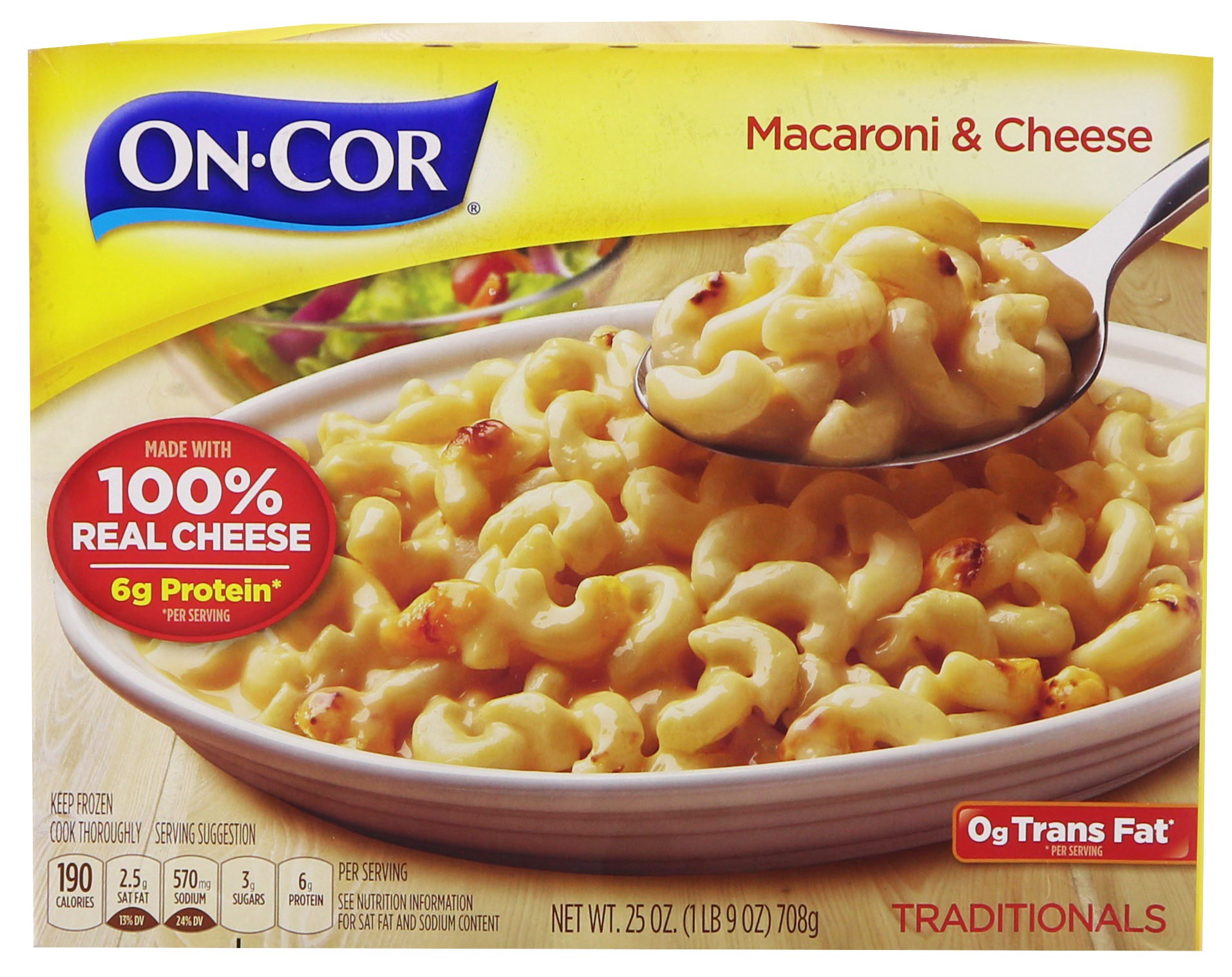 slide 1 of 8, On-Cor Macaroni & Cheese, 25 oz