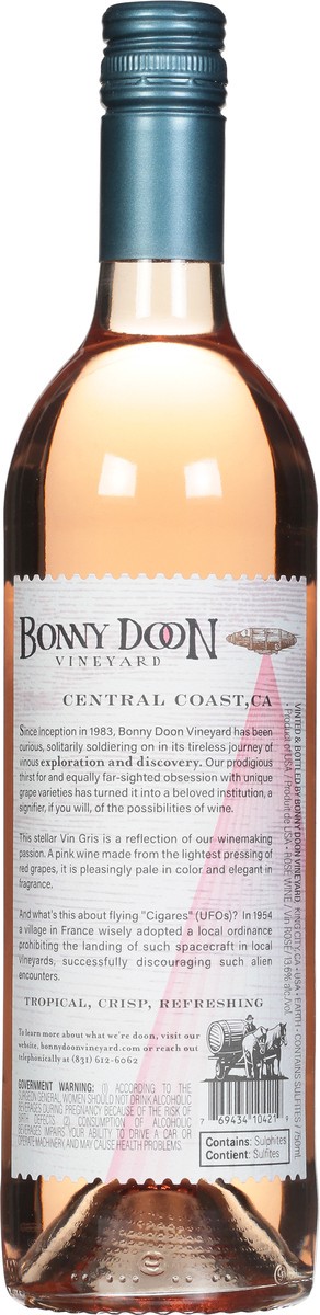 slide 5 of 9, Bonny Doon Vineyard Vin Gris de Cigare Rose Wine 750 ml, 750 ml