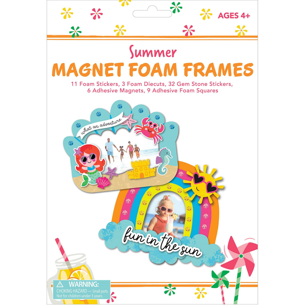 slide 1 of 5, Meijer Corporate Seasonal Sunshine Vibes Foam Frame Kit, 9.75 inh