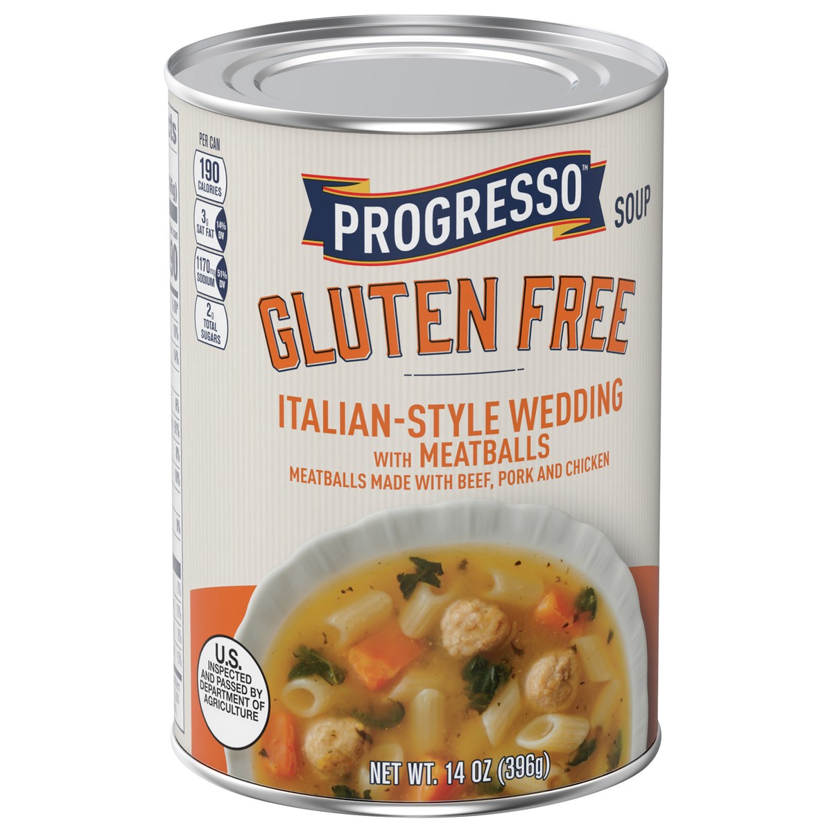 slide 3 of 14, Progresso Gluten Free Italian-Style Wedding With Meatballs Canned Soup, 14 oz., 14 oz