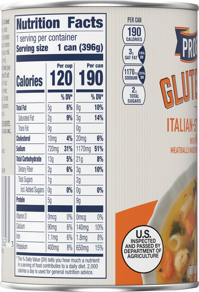 slide 10 of 14, Progresso Gluten Free Italian-Style Wedding With Meatballs Canned Soup, 14 oz., 14 oz