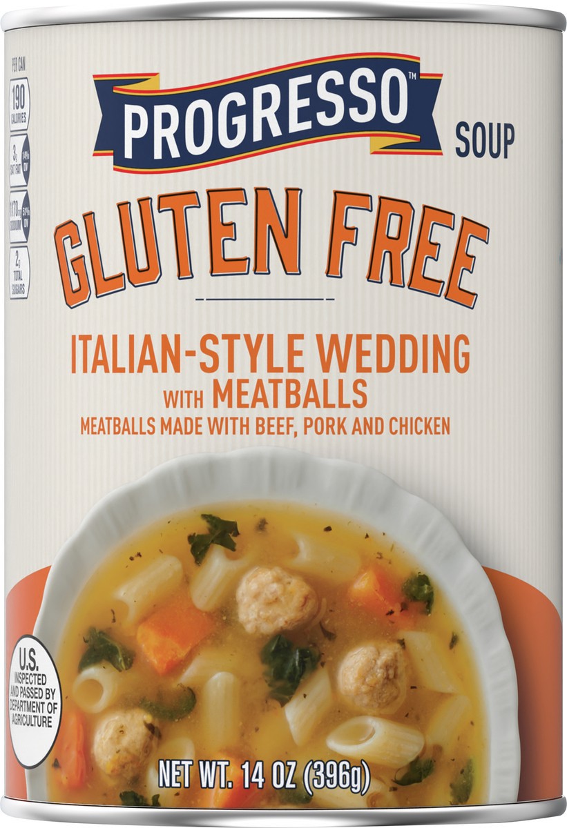 slide 12 of 14, Progresso Gluten Free Italian-Style Wedding With Meatballs Canned Soup, 14 oz., 14 oz