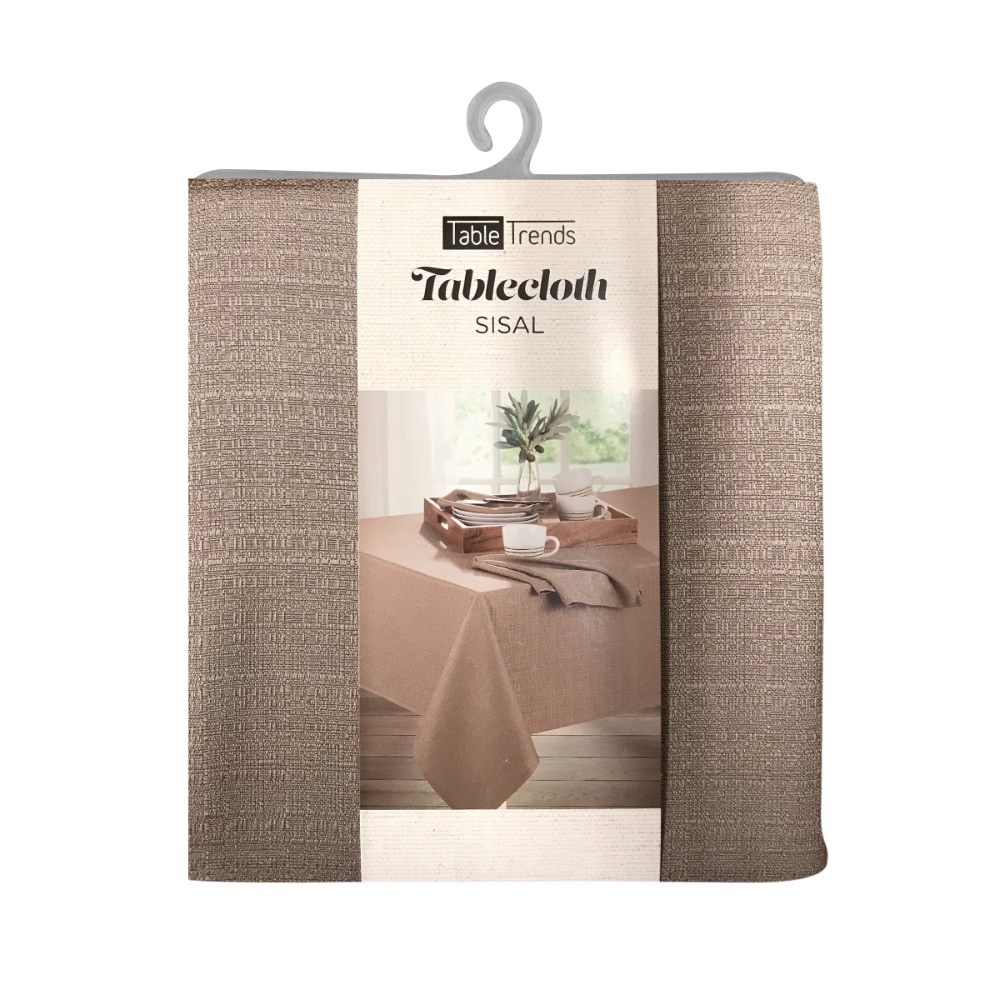 slide 1 of 1, Arless Home Fashions Tabletrends Sisal Tablecloth - Tan, 5 x 10 ft