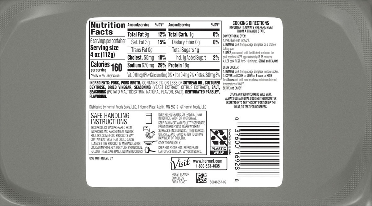 slide 7 of 12, HORMEL ALWAYS TENDER Pork Roast, 1 ct
