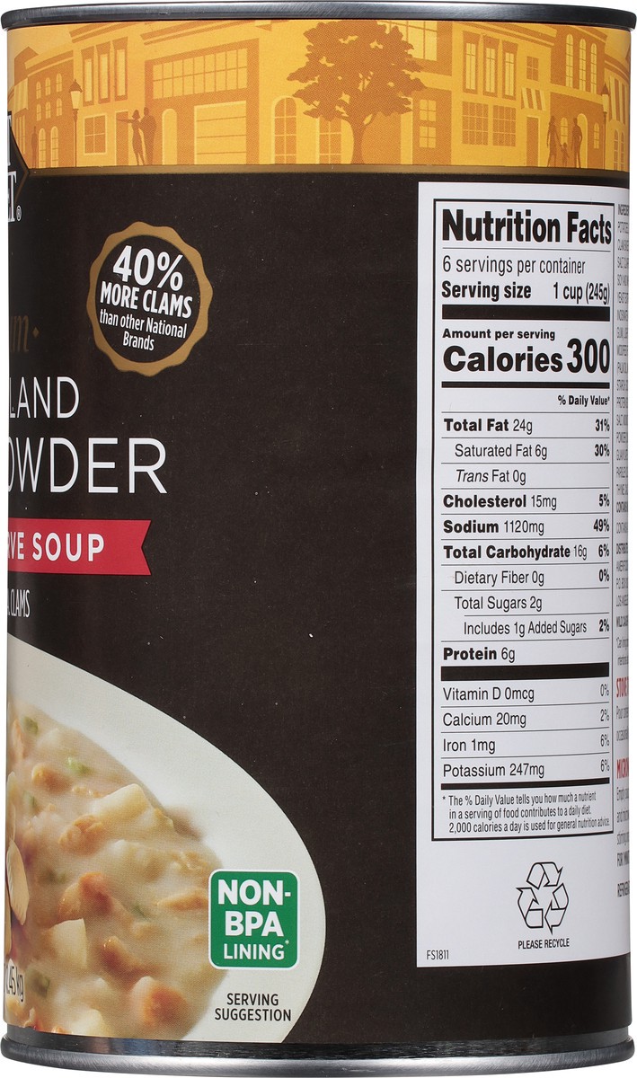 slide 7 of 14, First Street Clam Chowder Premium New England, 51 oz