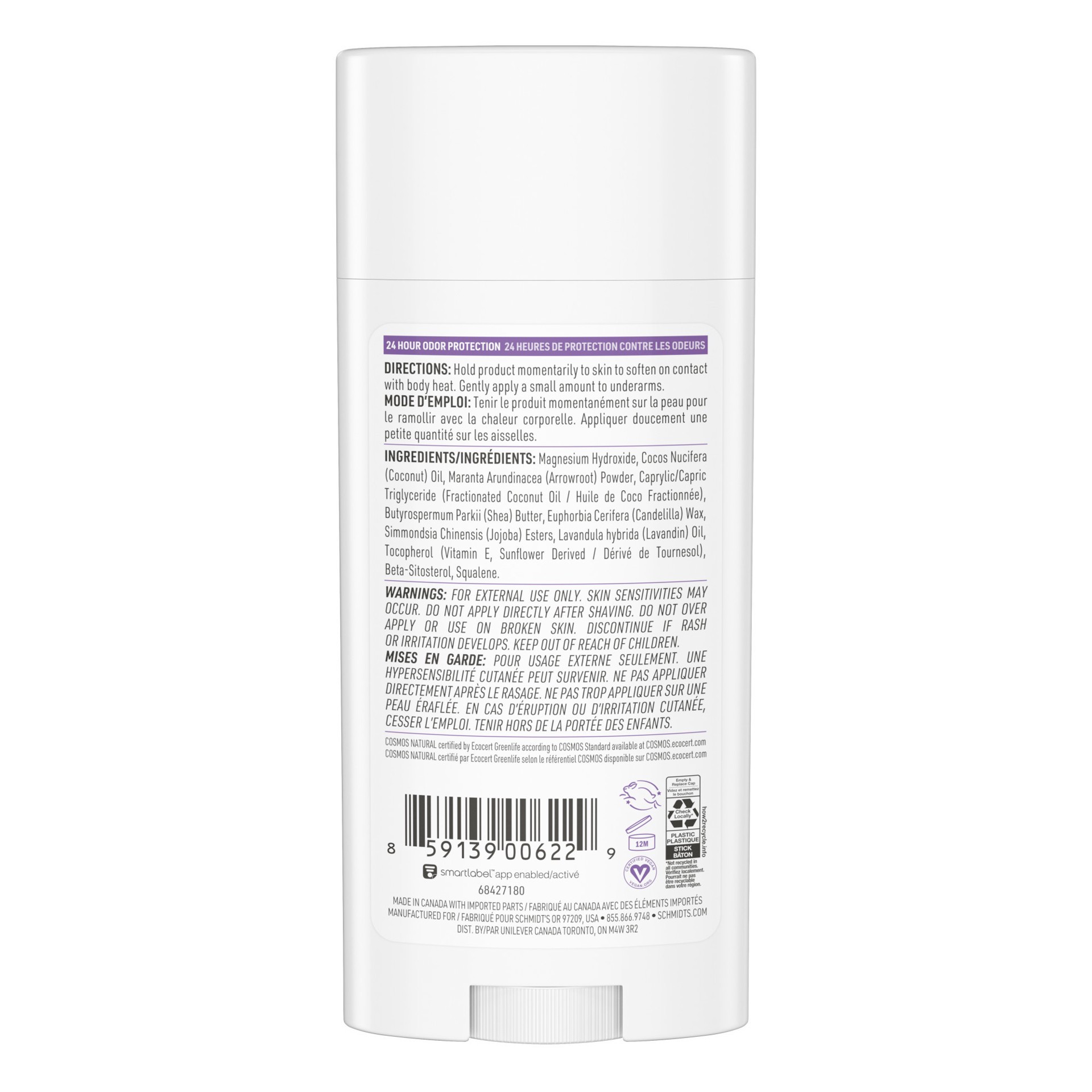 slide 2 of 3, Schmidt's Baking Soda-Free Sensitive Skin Natural Deodorant Lavender Tips,, 3.25 oz, 3.25 oz