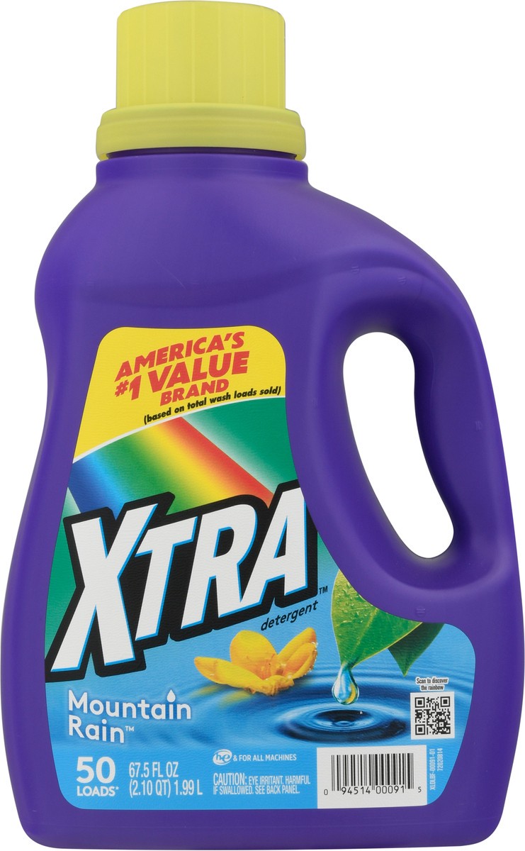 slide 6 of 9, Xtra Liquid Laundry Mountain Rain, 67.5 fl oz