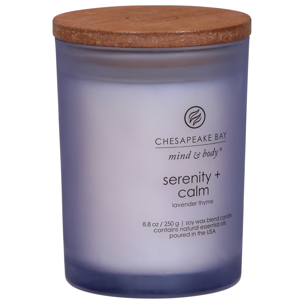 slide 6 of 9, Chesapeake Bay Candle Mind & Body Serenity + Calm Soy Wax Blend Lavender Thyme Candle 1 ea, 1 ct